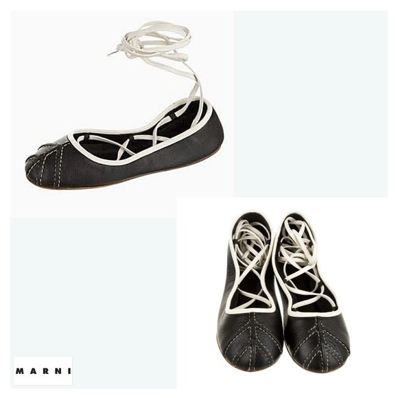 MARNI Calfskin Leather Ballet Flat - Picture 2 of 4